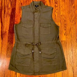 MOSSIMO | Button Front Utility Vest w/ Drawstring Closure at Waist | Sz L/12-14